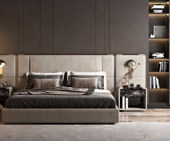 Modern Double Bed-ID:227674965