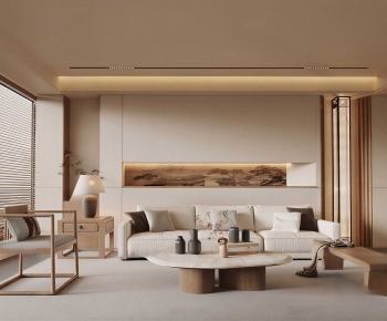 New Chinese Style A Living Room-ID:482980979