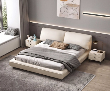 Modern Double Bed-ID:692569977