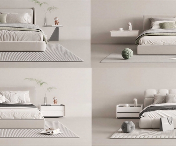 Modern Double Bed-ID:473609921