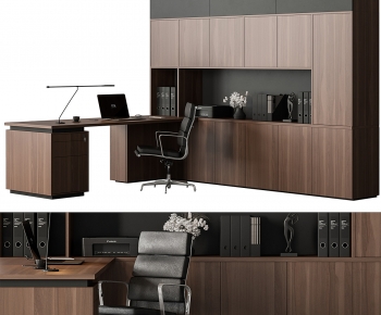 Modern Office Desk And Chair-ID:899050231