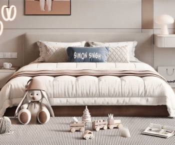 Modern Double Bed-ID:507344966