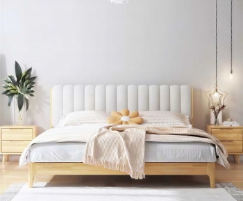 Nordic Style Double Bed-ID:101588013