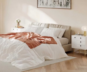 Modern Double Bed-ID:367139106