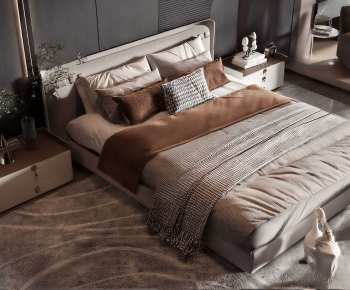 Modern Double Bed-ID:552222976