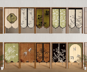 New Chinese Style Door Curtain-ID:694118985