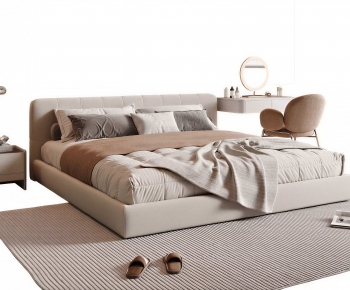 Modern Double Bed-ID:863145116