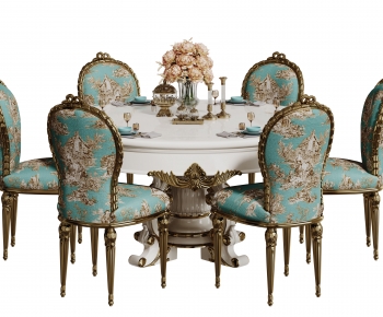 European Style Dining Table And Chairs-ID:253541954