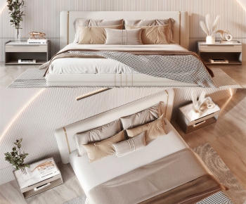 Modern Double Bed-ID:142300197