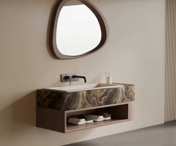 Wabi-sabi Style Bathroom Cabinet-ID:922116048