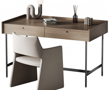 Modern Computer Desk And Chair-ID:758425956