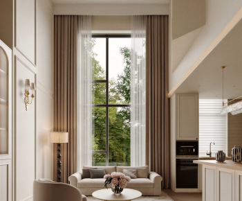 现代挑空别墅客厅-2962949