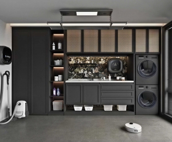 Modern Balcony Laundry Room-ID:268176088