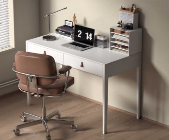Modern Computer Desk And Chair-ID:647205116