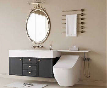 French Style Bathroom Cabinet-ID:197151903