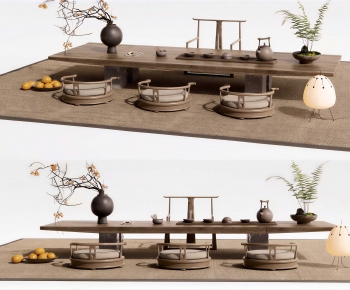 New Chinese Style Tea Tables And Chairs-ID:571439982