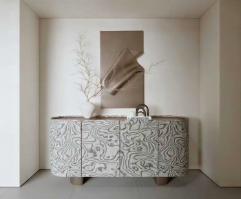 Wabi-sabi Style Entrance Cabinet-ID:654680776