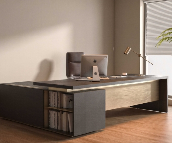 Modern Office Desk And Chair-ID:407850983