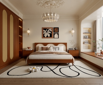 Wabi-sabi Style Bedroom-ID:824153908