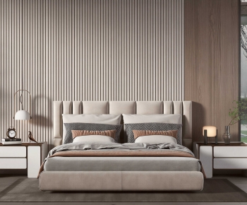 Modern Double Bed-ID:502918003