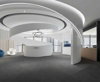 Modern Office Reception Desk-ID:662540915