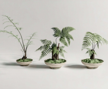 Modern Potted Green Plant-ID:710669996