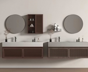 Wabi-sabi Style Bathroom Cabinet-ID:237306126