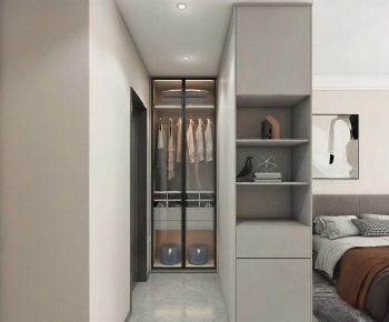 Modern Clothes Storage Area-ID:331189676