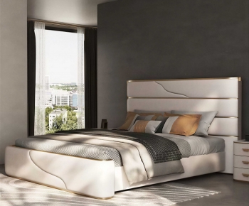 Modern Double Bed-ID:507548099