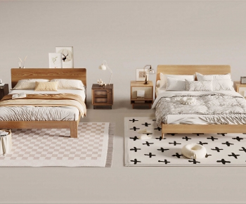 Modern Double Bed-ID:535763036