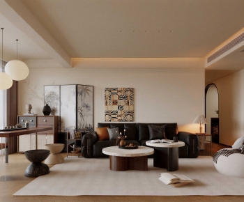 Modern A Living Room-ID:801496034