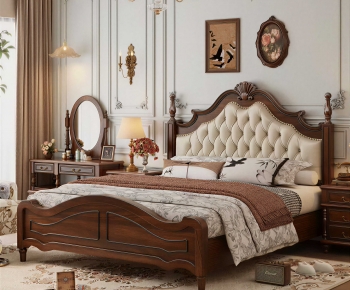 European Style Double Bed-ID:769048932