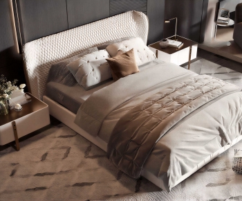 Modern Double Bed-ID:635983944