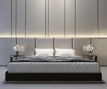 Modern Double Bed-ID:698445086