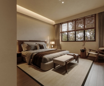 New Chinese Style Bedroom-ID:956007964