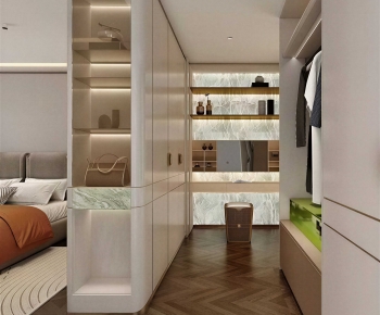 Modern Clothes Storage Area-ID:512809048