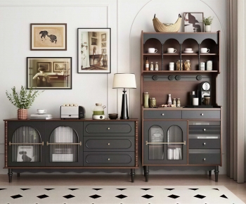 French Style Side Cabinet-ID:945245038