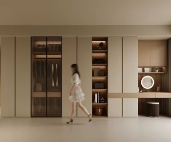 Modern Clothes Storage Area-ID:437638046