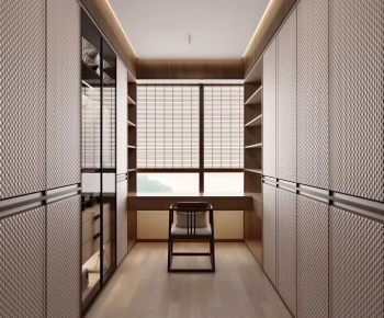 Modern Clothes Storage Area-ID:329232938