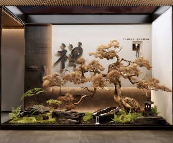 New Chinese Style Plant Landscaping-ID:643048057