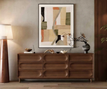 Wabi-sabi Style Entrance Cabinet-ID:844454051