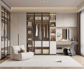 Modern Clothes Storage Area-ID:524830828