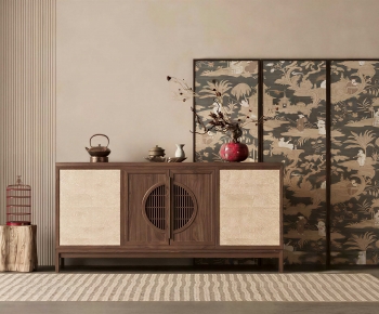 New Chinese Style Entrance Cabinet-ID:428891233