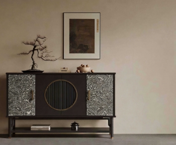 New Chinese Style Entrance Cabinet-ID:845618011