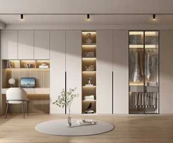Modern Clothes Storage Area-ID:379899029