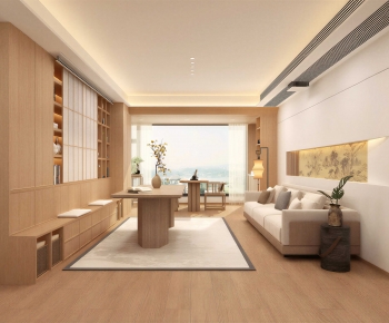 New Chinese Style A Living Room-ID:527689936