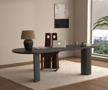 Modern Computer Desk And Chair-ID:436146025
