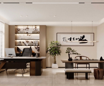 New Chinese Style Manager's Office-ID:524837023