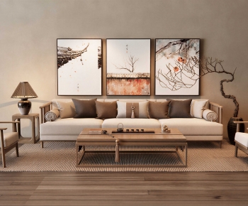 New Chinese Style Sofa Combination-ID:923740926