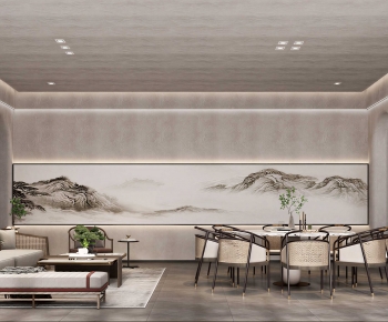 New Chinese Style A Living Room-ID:440167904